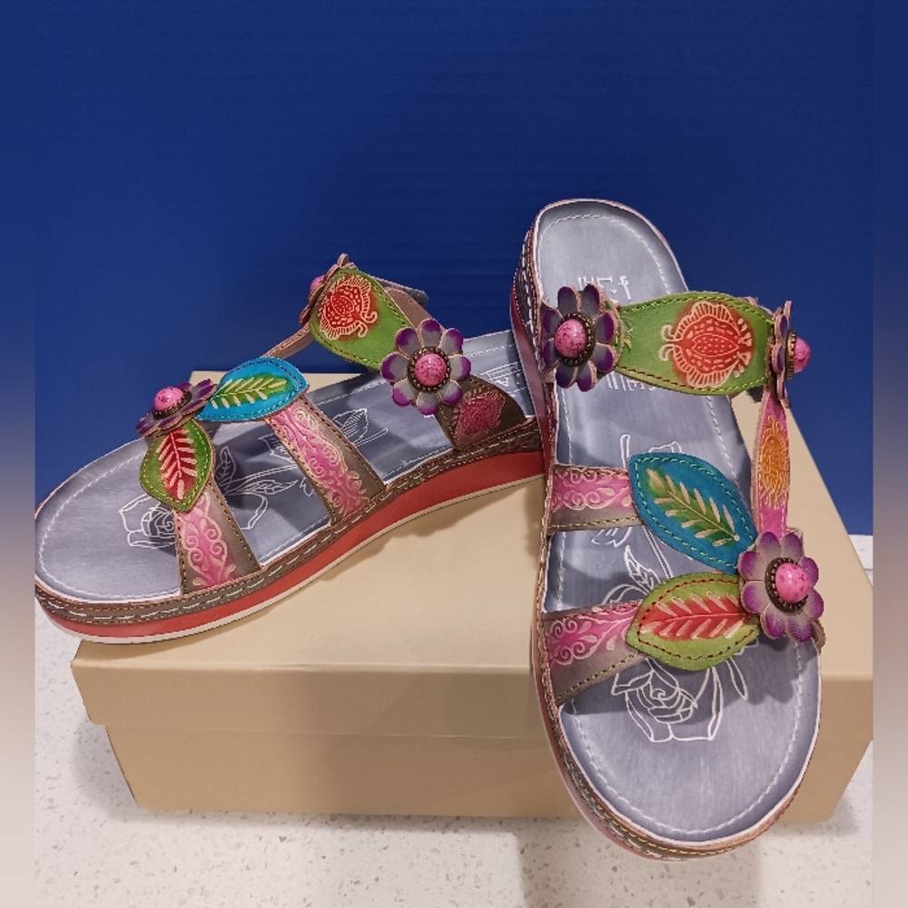 L'Artiste Joslin Wedge Sandal 8.5 - Picture 5 of 6